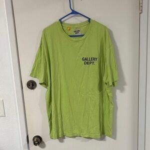 Gallery Dept. Neon Green Chest Logo Tee